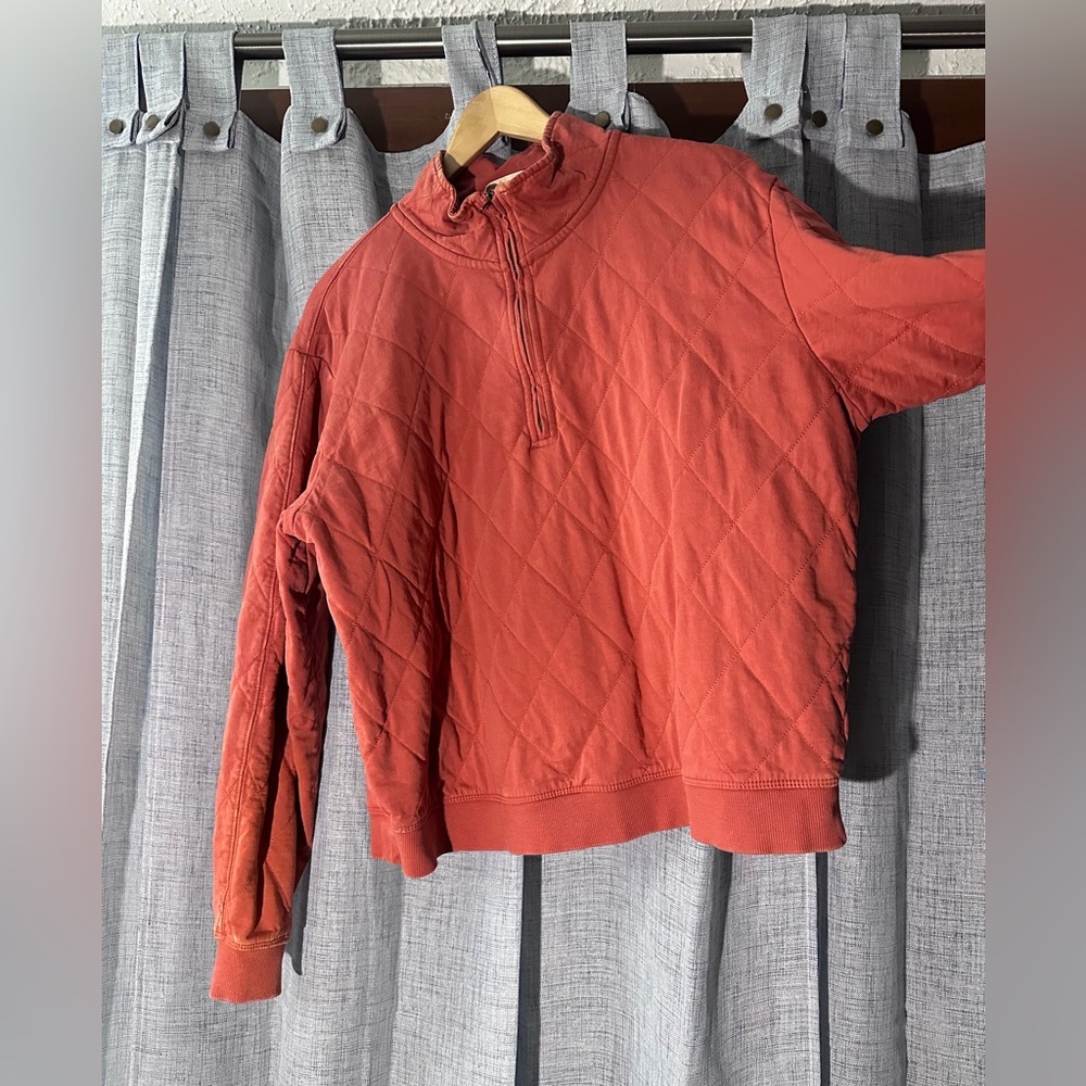 Universal Thread Quilted Pullover in Brick Red - image 1
